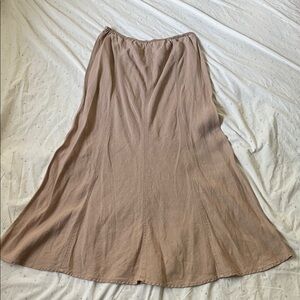 100% Linen Tan Women's Skirt